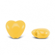 Acrylic beads heart Yellow