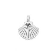 Stainless steel charms shell Silver