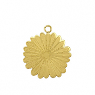 Stainless steel charms flower Gold / White