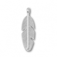 Metal charms feather Silver