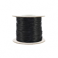 Macram&eacute; bead cord braided 1mm Black