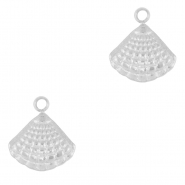 Stainless steel charms shell Silver