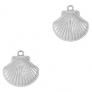Stainless steel charms shell Silver