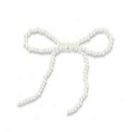 Statement charms pearl bow Pearl White
