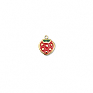 Stainless steel charms strawberry Gold-Red-Green