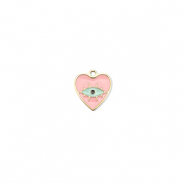 Stainless steel charms heart Eye of Providence Gold-Pink