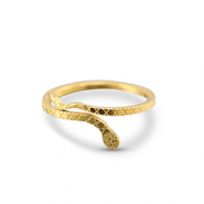 Stainless steel rings snake Gold
