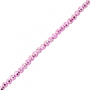 Top faceted beads 2mm round Metallic Fuchsia Pink