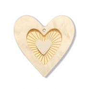 Statement charms heart Light yellow-Gold
