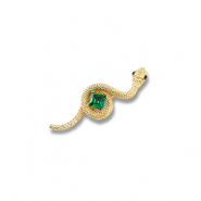 Brooches snake Gold-Green