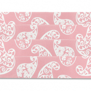 Bandana set of 4 Light Pink-White
