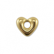 Stainless steel findings heart Gold