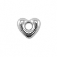 Stainless steel findings heart Silver