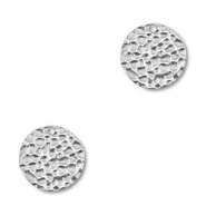 Stainless steel charms round Silver
