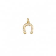 Brass TQ metal charms horseshoe Gold