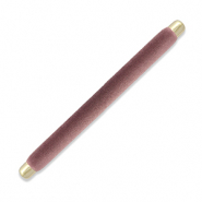 Jewellery display cushion velvet for rings Mauve Purple-Gold