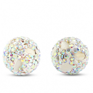 Bohemian beads round White