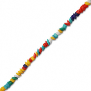 Glass beads rhomboid Multicolor
