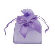 Jewellery Organza Bag with bow Purple
