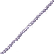 Top faceted beads 6x4mm disc Light Lavender Grey