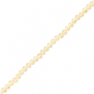Top faceted beads 6x4mm disc Light Champagne