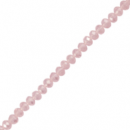 Top faceted beads 4x3mm disc Light Pink