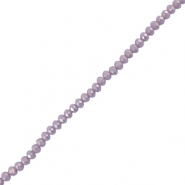 Top faceted beads 3x2mm disc Dark Lavender Grey