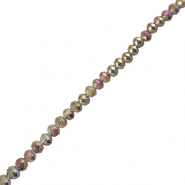 Top faceted beads 3x2mm disc Grey