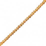 Top faceted beads 3x2mm disc Brown