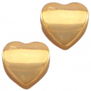 DQ European metal charms heart 8mm Gold (nickel free)