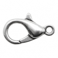 DQ European metal findings lobster clasp 15mm Antique Silver (nickel free)