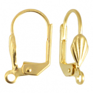 DQ European metal closeable earclasp deco Gold (nickel free)