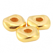 DQ European metal beads 4.8mm Gold (nickel free)