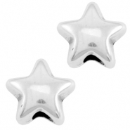 DQ European metal beads star Antique Silver (nickel free)