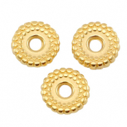 DQ European metal deco bead disc 8mm Gold (nickel free)