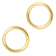 DQ European metal findings jump ring 7.5mm Gold (nickel free)