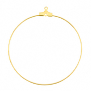 DQ metal creole earrings charms 50mm Gold (nickel free)