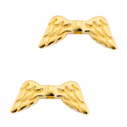 DQ European metal angel wings beads Gold (nickel free)