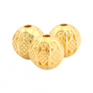 DQ European metal beads ball bohemian 8mm Gold (nickel free)