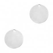 Designer Quality metal for ImpressArt charm round 12mm Antique Silver (Nickel free)