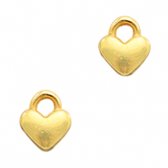 DQ European metal charms heart Gold (nickel free)