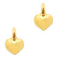 DQ European metal charms heart Gold (nickel free)