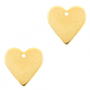 DQ European metal charms heart Gold (nickel free)