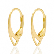 DQ European metal findings closable earrings Gold (nickel free)