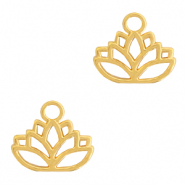 DQ European metal charms lotus Gold (nickel free)