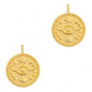 DQ European metal charms eye 15mm Gold (nickel free)
