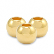 DQ European metal beads 6mm Gold (nickel free)