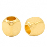 DQ European metal beads cube 2mm Gold (nickel free)