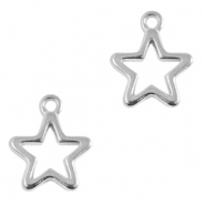 DQ European metal charms star Antique Silver (nickel free)