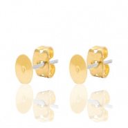 DQ European metal findings earpins 4mm Gold (nickel free)